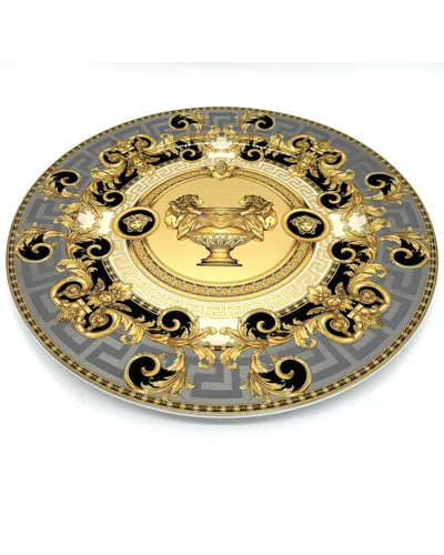 Versace 12in Porcelain Prestige Gala Plate In Gold