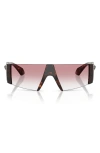 Versace 136mm Rectangular Sunglasses In Brown