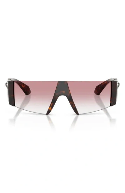 Versace 136mm Rectangular Sunglasses In Brown