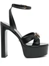 Versace 140mm Gianni Ribbon Sandals In Black