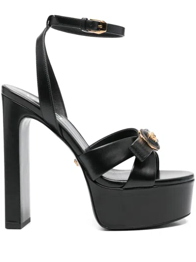VERSACE 140MM GIANNI RIBBON SANDALS