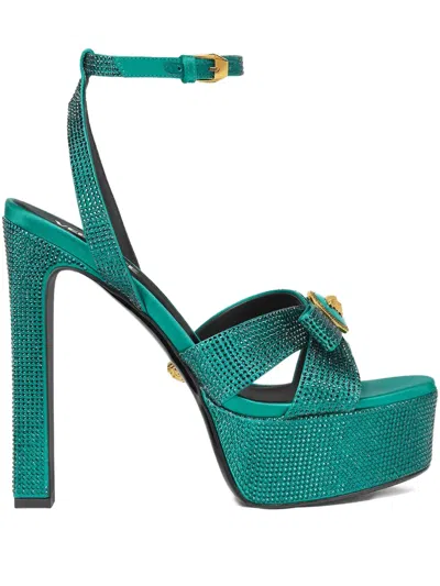 Versace 140mm Medusa-detail Sandals In Green