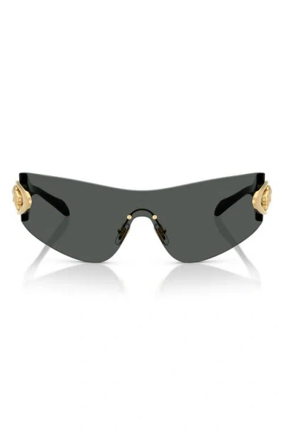 Versace 142mm Pillow Shield Sunglasses In Dark Grey