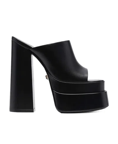 VERSACE 165MM HIGH-HEEL PLATFORM MULES