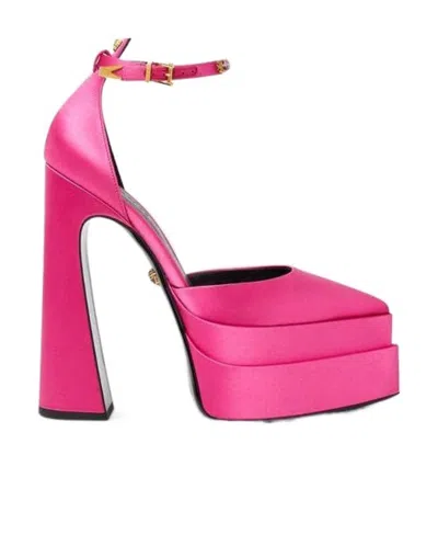Versace 170mm Mary Jane Platform Sandals In Pink