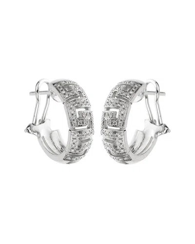 Versace 18k Two-tone 0.35 Ct. Tw. Diamond Hoops (authentic Pre-loved) In Gold