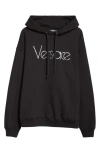 Versace 1978 Re-edition Logo Hoodie In Black