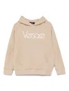 Versace 1978 Re-edition Logo Hoodie In Neutrals
