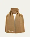 Versace 1978 Re-edition Logo Scarf In Biscuit