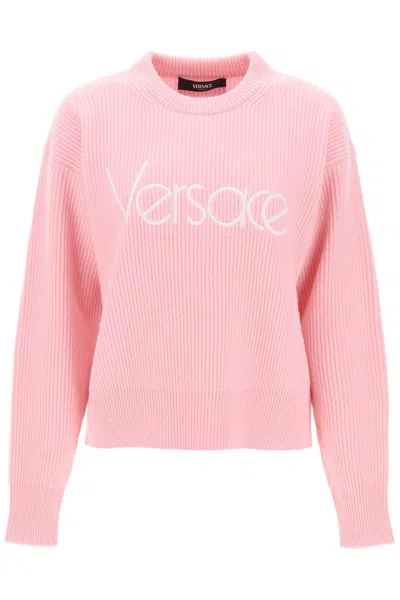 Versace 1978 Re-edition Logo Jersey In Rosa