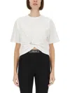 Versace Logo And Safety Pin Cotton T-shirt