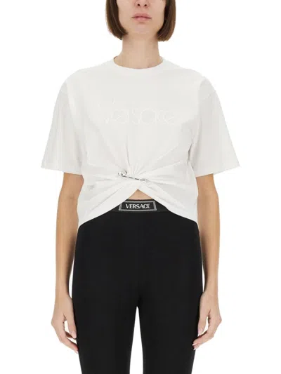 Versace 1978 Re-edition Safety Pin T-shirt In White