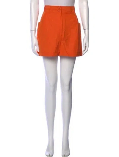Pre-owned Versace 1980's Mini Shorts In Orange