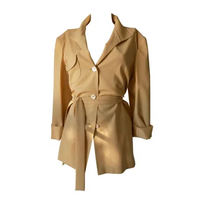 Pre-owned Versace 1980s Genny By Gianni  Light Brown Wool Jacket