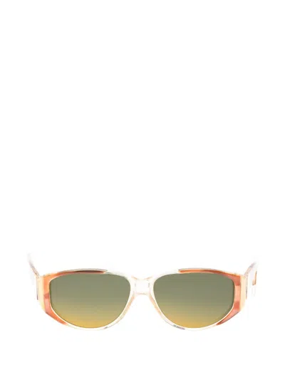 Pre-owned Versace 1980s Gradient-lenses Sunglasses In Orange