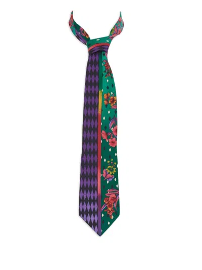 Pre-owned Versace 1980s Patterned Silk Tie