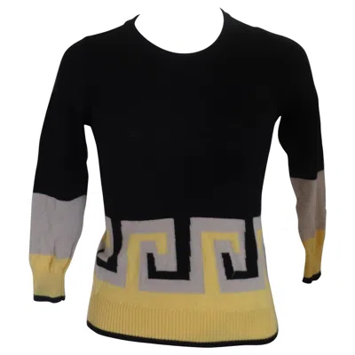 Pre-owned Versace 1980s  Vintage Women's Multicolour Cotton Shirt, Size Xxs In Black