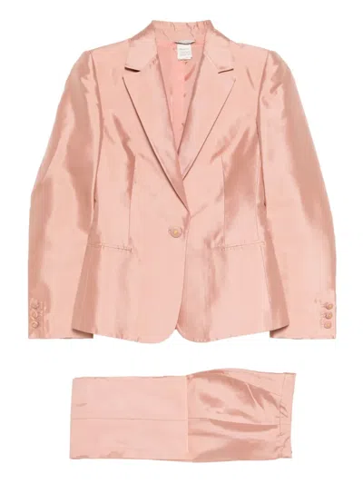 Pre-owned Versace 1990-2000s Setup Jacket Pants In Pink