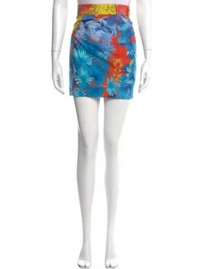 Pre-owned Versace 1990's Mini Skirt In Multi