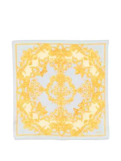 Pre-owned Versace 1990s Baroque-print Handkerchief In Yellow
