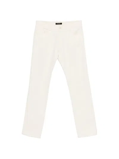 Pre-owned Versace 1990s Buttoned Trousers In Neutral