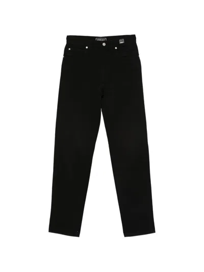 Pre-owned Versace 1990s Cotton Trousers In Black