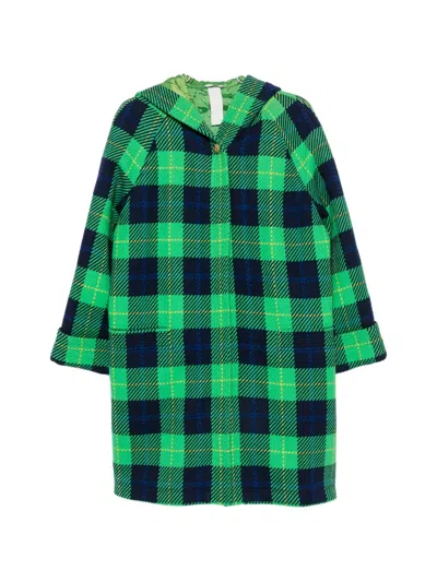 Pre-owned Versace 1990s Hooded Coat In Green