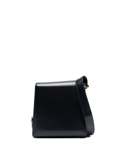 Pre-owned Versace 1990s Leather Cross Body Bag In Blue