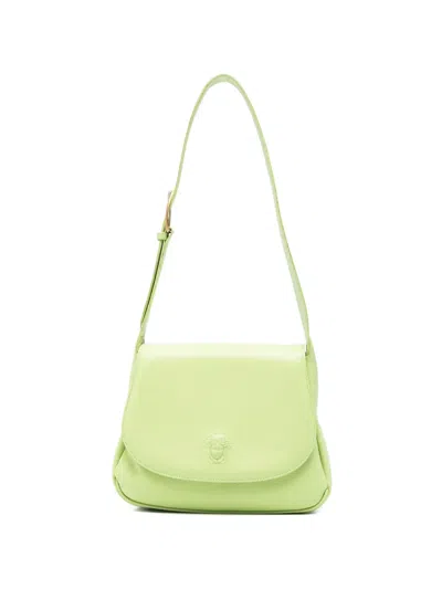 Pre-owned Versace 1990s Leather Shouder Bag In Green