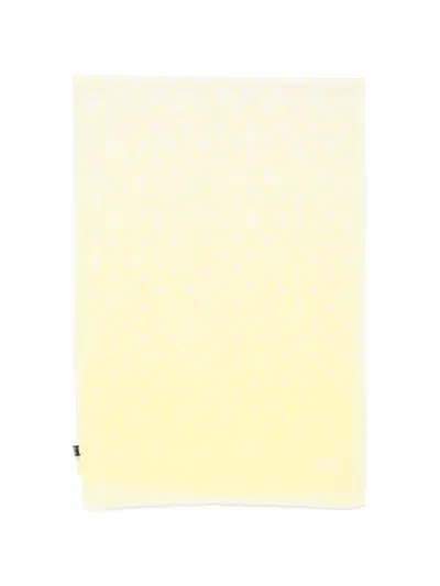 Pre-owned Versace 1990s Polka Dot Scarf In Yellow