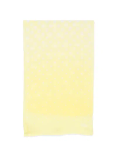 Pre-owned Versace 1990s Polka-dot Scarf In Yellow