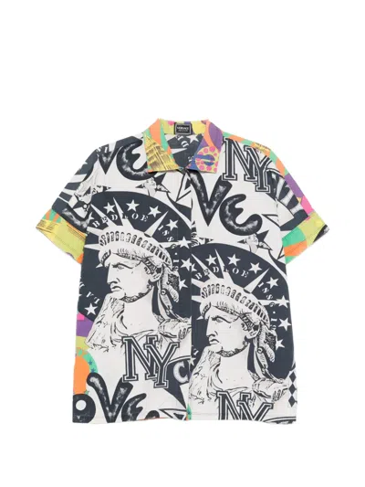Pre-owned Versace 1990s Printed Shirt In Black