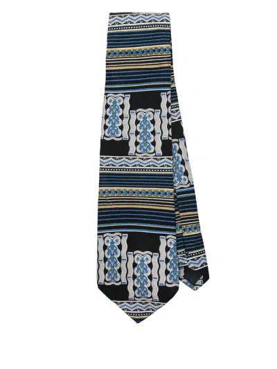 Pre-owned Versace 1990s Silk Tie In Blue