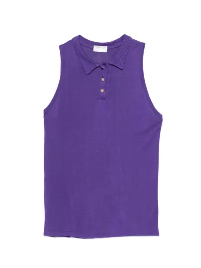 Pre-owned Versace 1990s Sleeveless Top In Purple