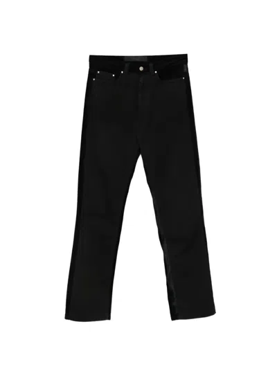 Pre-owned Versace 1990s Velvet Trousers In Black