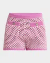 Versace 2-pocket Crochet Knit Compact Cotton Shorts