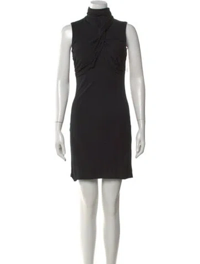Pre-owned Versace 2000's Mini Dress In Black