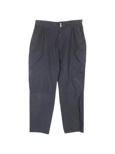 Pre-owned Versace 2000s Cargo Pants In Gray