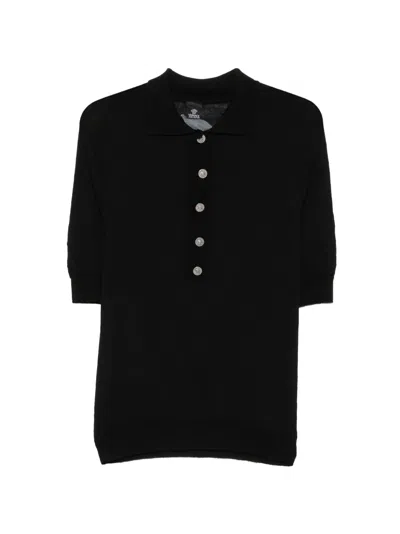 Pre-owned Versace 2000s Medusa Button-up Sweater In Black
