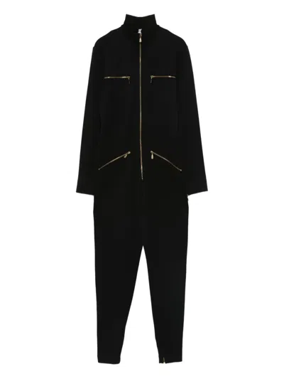 Pre-owned Versace 2000s Zip-fastening Jumpsuit In Black