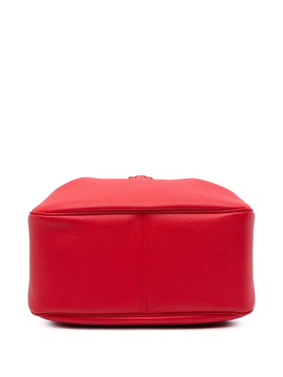 Pre-owned Versace 2010-2024 Grained Calfskin La Medusa Bucket Bag Satchel
