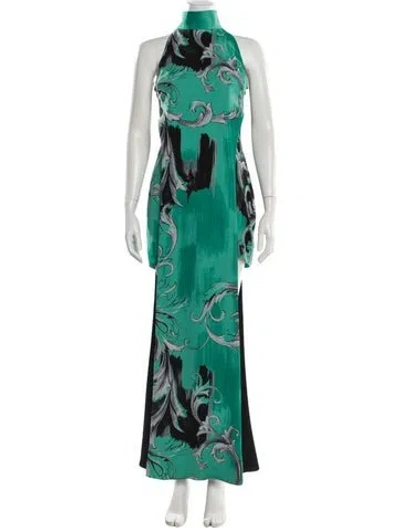 Pre-owned Versace 2010's Mini Dress In Green