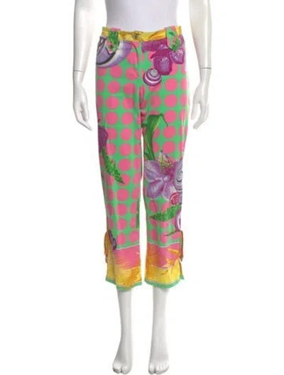 Pre-owned Versace 2010's Straight Leg Pants In Multi