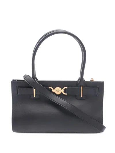 Pre-owned Versace 2010s 95 Medusa Tote Bag In ブラック
