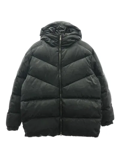 Pre-owned Versace 2010s Baroque-print Down Jacket In Black