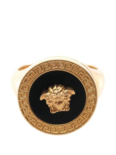 Pre-owned Versace 2010s Medusa Ring In Gold