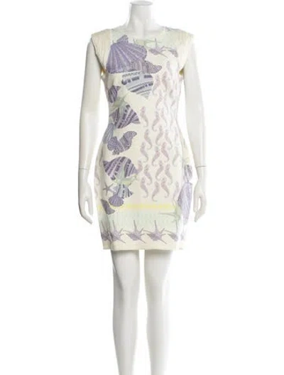 Pre-owned Versace 2012 Mini Dress In Neutral