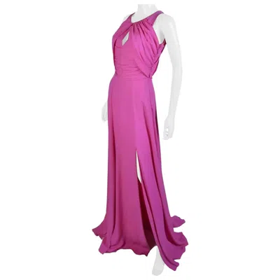 Pre-owned Versace 2012  Pink Silk Long Dress Gown Nwt