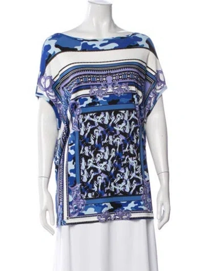 Pre-owned Versace 2013 Camouflage Print Top In Black/purple