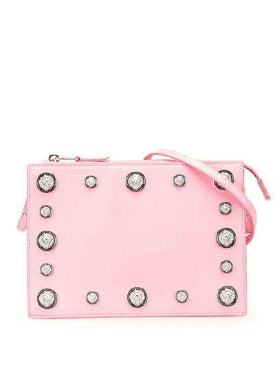 Pre-owned Versace 2016 Studded Leather Crossbody Bag